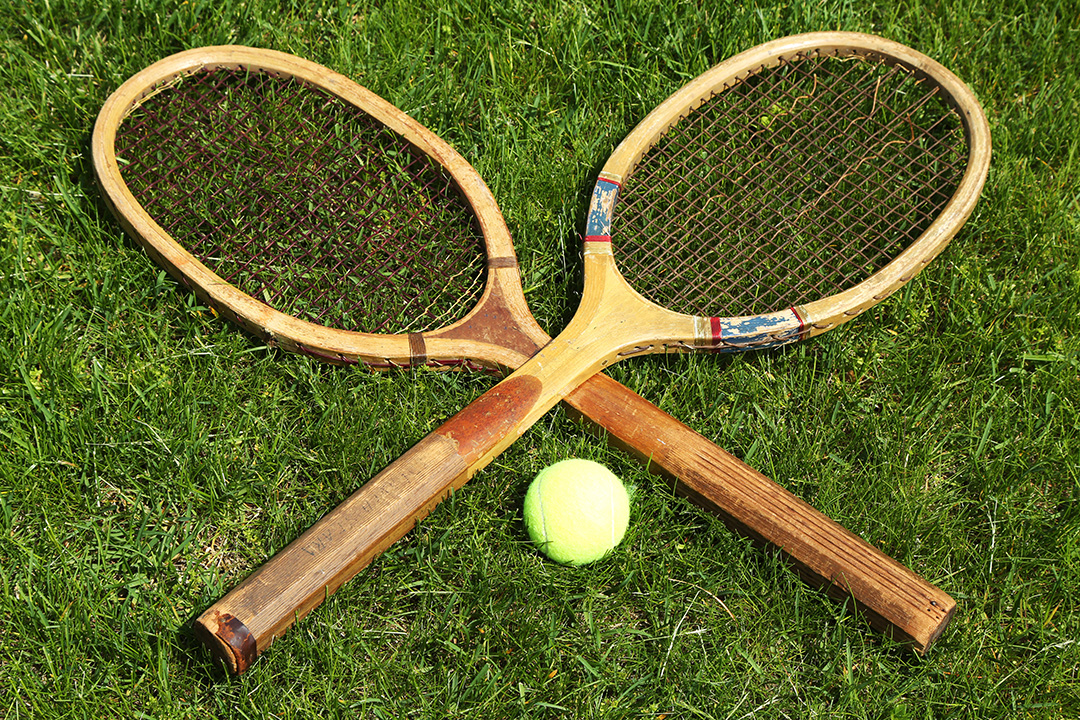 Tennis rackets and tennis balls