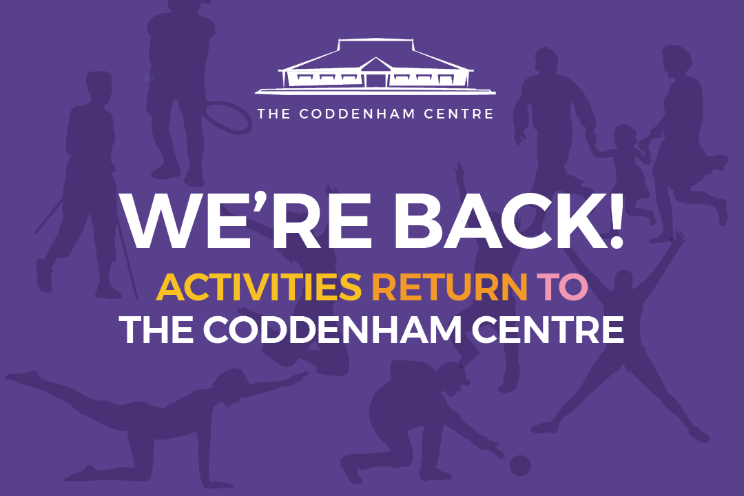 Banner - activities return to the Coddenham Centre 29th March