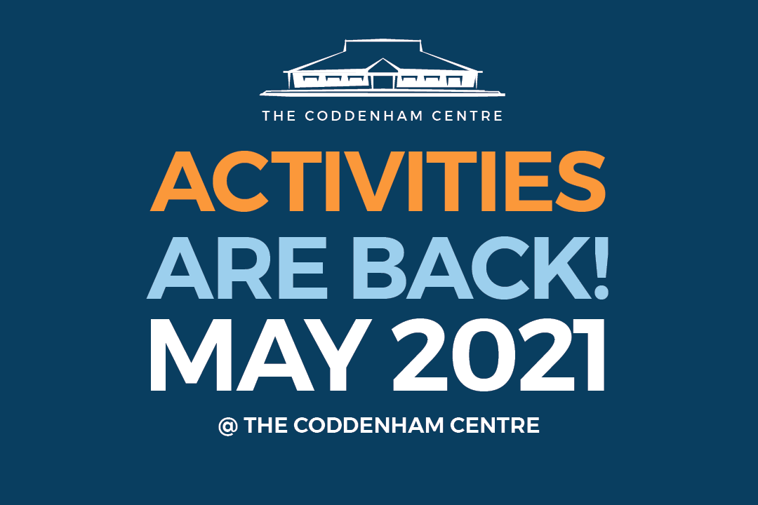 Activitids Poster for May at The Coddenham Centre Near Ipswich