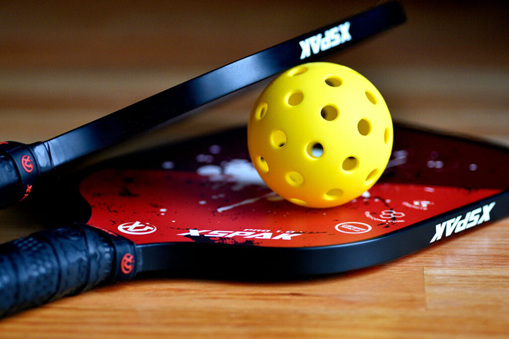 Pickleball bat and ball